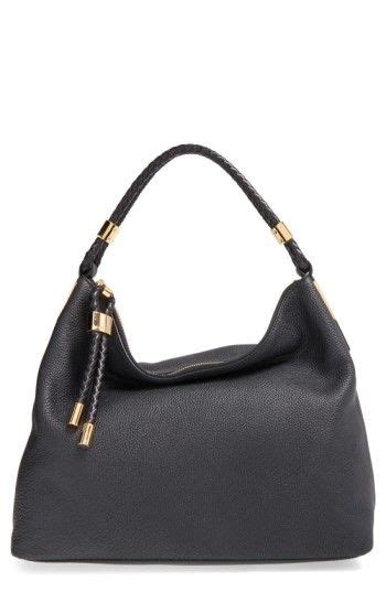 michael kors black leather skorpios handbag